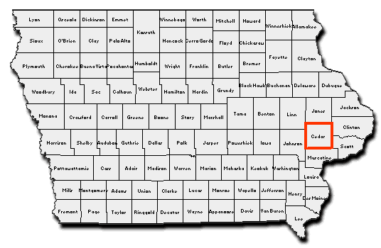[Map of Iowa Counties]